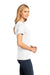 District DM104L Womens Perfect Weight Short Sleeve Crewneck T-Shirt Bright White Model Side