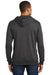 District DM391 Mens Fleece Hooded Sweatshirt Hoodie w/ Pouch Pocket Heather Black Model Back