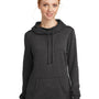 District Womens Fleece Hooded Sweatshirt Hoodie w/ Pouch Pocket - Heather Black