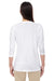 Devon & Jones DP184W Womens Perfect Fit 3/4 Sleeve V-Neck T-Shirt White Model Back