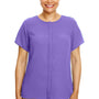 Devon & Jones Womens Perfect Fit Short Sleeve Blouse - Grape Purple - Closeout
