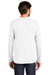 District DT105 Mens Perfect Weight Long Sleeve Crewneck T-Shirt Bright White Model Back