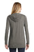 District DT156 Womens Perfect Tri Hooded Cardigan Sweater Grey Frost Model Back