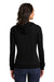 District DT2100 Womens Full Zip Hooded Sweatshirt Hoodie w/ Pockets Black Model Back