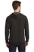 District DT355 Mens Perfect French Terry Hooded Sweatshirt Hoodie w/ Pouch Pocket Black Model Back