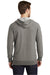 District DT355 Mens Perfect French Terry Hooded Sweatshirt Hoodie w/ Pouch Pocket Grey Frost Model Back