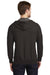 District DT356 Mens Perfect French Terry Full Zip Hooded Sweatshirt Hoodie w/ Pockets Black Model Back