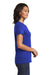 District DT6002 Womens Very Important Short Sleeve Crewneck T-Shirt Deep Royal Blue Model Side