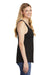 District DT6302 Womens Very Important Tank Top Black Model Side