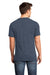 District DT6500 Mens Very Important Short Sleeve V-Neck T-Shirt Heather Navy Blue Model Back