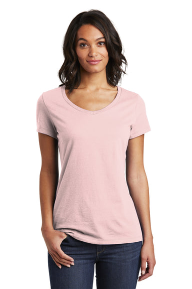 District DT6503 Womens Very Important Short Sleeve V-Neck T-Shirt Dusty Lavender Model Front
