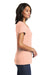 District DT6503 Womens Very Important Short Sleeve V-Neck T-Shirt Dusty Peach Model Side