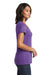 District DT6503 Womens Very Important Short Sleeve V-Neck T-Shirt Heather Purple Model Side