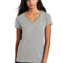 District Womens Medal Short Sleeve V-Neck T-Shirt - Light Grey - Closeout