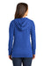 District DT665 Womens Medal Full Zip Hooded Sweatshirt Hoodie w/ Pockets Deep Royal Blue Model Back