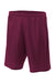 A4 N5293 Mens Moisture Wicking Mesh Shorts Maroon Flat Front