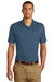 Eddie Bauer EB102 Mens Performance UPF 30+ Short Sleeve Polo Shirt Coast Blue Model Front