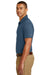 Eddie Bauer EB102 Mens Performance UPF 30+ Short Sleeve Polo Shirt Coast Blue Model Side