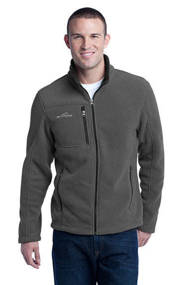 Eddie Bauer EB200 Mens Full Zip Fleece Jacket Steel Grey Model Front