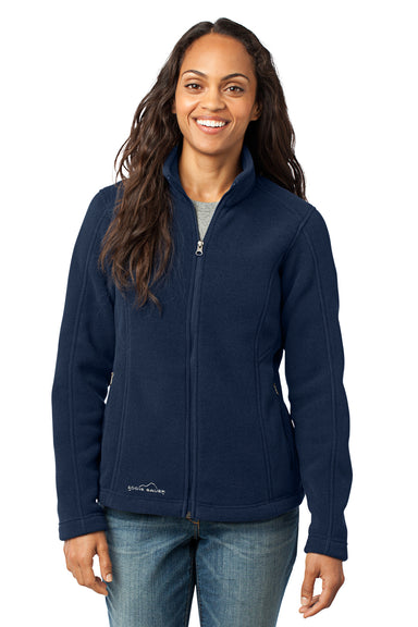 Eddie Bauer EB201 Womens Full Zip Fleece Jacket River Navy Blue Model Front
