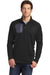 Eddie Bauer EB234 Mens Performance Fleece 1/4 Zip Sweatshirt w/ Pocket Black Model Front