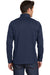 Eddie Bauer EB234 Mens Performance Fleece 1/4 Zip Sweatshirt w/ Pocket River Navy Blue Model Back