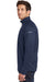 Eddie Bauer EB234 Mens Performance Fleece 1/4 Zip Sweatshirt w/ Pocket River Navy Blue Model Side