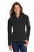 Eddie Bauer EB235 Womens Performance Fleece 1/4 Zip Sweatshirt w/ Pocket Black Model Front