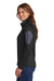 Eddie Bauer EB235 Womens Performance Fleece 1/4 Zip Sweatshirt Black Model Side