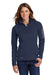 Eddie Bauer EB235 Womens Performance Fleece 1/4 Zip Sweatshirt w/ Pocket River Navy Blue Model Front