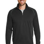 Eddie Bauer Mens Smooth Fleece 1/4 Zip Sweatshirt - Black