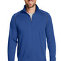 Eddie Bauer Mens Smooth Fleece 1/4 Zip Sweatshirt - Cobalt Blue