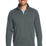 Eddie Bauer Mens Smooth Fleece 1/4 Zip Sweatshirt - Iron Grey