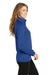 Eddie Bauer EB237 Womens Smooth Fleece 1/4 Zip Sweatshirt Cobalt Blue Model Side