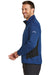 Eddie Bauer EB238 Mens Full Zip Fleece Jacket Heather Blue Model Side