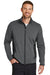 Eddie Bauer EB238 Mens Full Zip Fleece Jacket Heather Dark Charcoal Grey Model Front