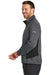 Eddie Bauer EB238 Mens Full Zip Fleece Jacket Heather Dark Charcoal Grey Model Side