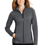 Eddie Bauer Womens Full Zip Fleece Jacket - Heather Dark Charcoal Grey