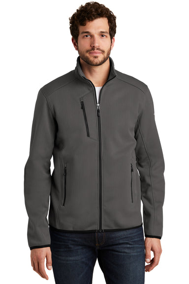 Eddie Bauer EB242 Mens Dash Pill Resistant Full Zip Jacket Steel Grey Model Front