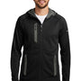 Eddie Bauer Mens Sport Pill Resistant Fleece Full Zip Hooded Jacket - Black