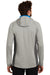 Eddie Bauer EB244 Mens Sport Pill Resistant Fleece Full Zip Hooded Jacket Cloud Grey Model Back