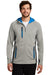 Eddie Bauer EB244 Mens Sport Pill Resistant Fleece Full Zip Hooded Jacket Cloud Grey Model Front