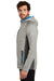 Eddie Bauer EB244 Mens Sport Pill Resistant Fleece Full Zip Hooded Jacket Cloud Grey Model Side