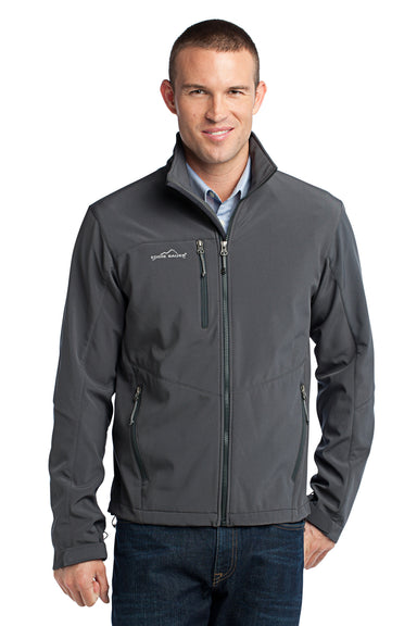 Eddie Bauer EB530 Mens Water Resistant Full Zip Jacket Steel Grey Model Front