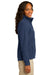 Eddie Bauer EB533 Womens Shaded Crosshatch Wind & Water Resistant Full Zip Jacket Blue Model Side