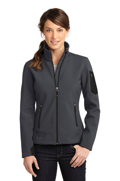 Eddie Bauer EB535 Womens Rugged Water Resistant Full Zip Jacket Steel Grey Model Front