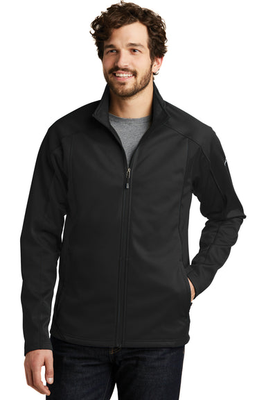 Eddie Bauer EB542 Mens Trail Water Resistant Full Zip Jacket Black Model Front