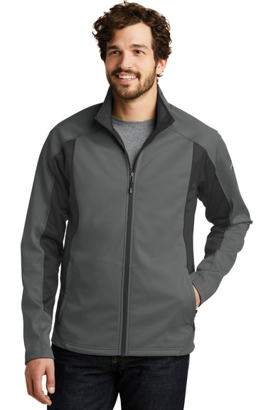 Eddie Bauer EB542 Mens Trail Water Resistant Full Zip Jacket Metal Grey Model Front