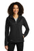 Eddie Bauer EB543 Womens Trail Water Resistant Full Zip Hooded Jacket Black Model Front