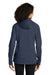Eddie Bauer EB543 Womens Trail Water Resistant Full Zip Hooded Jacket River Navy Blue Model Back